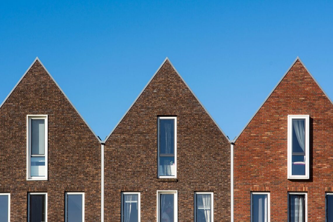 huizen met puntdak